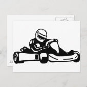 Go Kart Racing Postkarte (Vorne/Hinten)