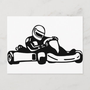 Go Kart Racing Postkarte