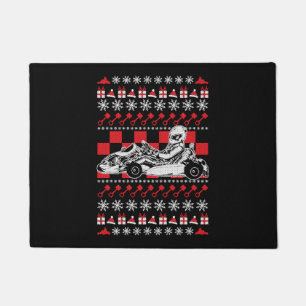 Go Kart Racing Weihnachten Fußmatte