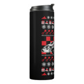 Go Kart Racing Weihnachten Thermosbecher (Nach links gedreht)