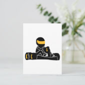 Go-Kart-Rennen Postkarte (Stehend Vorderseite)