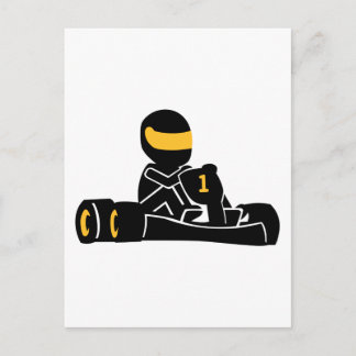 Go-Kart-Rennen Postkarte