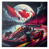 Go kart Rennen unter einem mondbeleuchteten kanadi Fliese (Vorderseite)