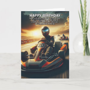 Go-Kart-Themen-Geburtstagskarte Karte
