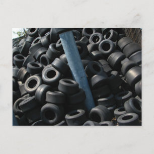 Go Kart Tires Postcard Postkarte