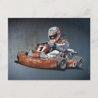Go-Kart-Treiber für Postcard Motor Racing Postkarte