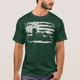 Go Kart USA Flag Go Kart Racer Go Kart Racing T-Shirt