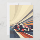 Go Karting Go Kart Racing Auto Bachelor Party Einladung (Rückseite)