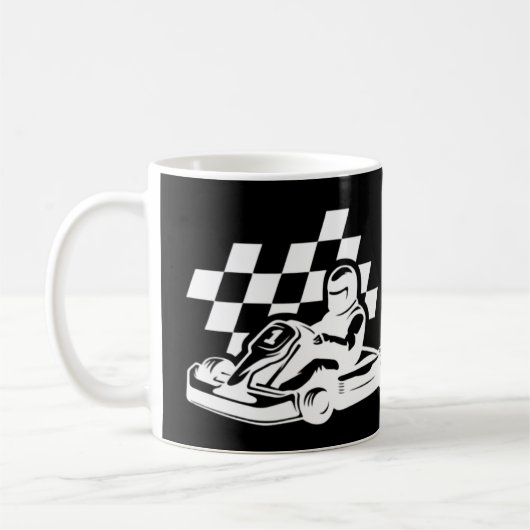 Go Karting, Rennwagen Junge Geburtstag Kaffeetasse (Links)