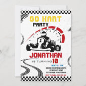 Go-Karting ThemenGeburtstagsparty Einladung (Vorderseite)