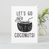 Go-Kokosnüsse gelassen Dankeskarte (Stehend Vorderseite)