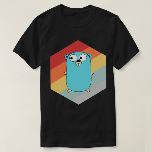 Go Lang Retro T-Shirt (Design vorne)