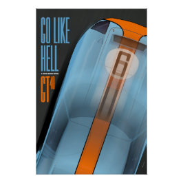 Go like Hell GT40 1968 Poster