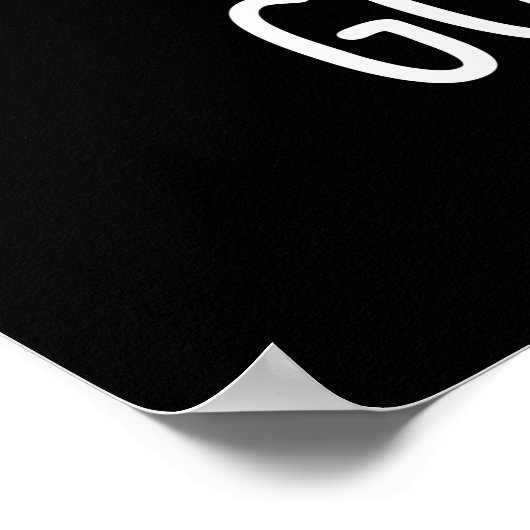 Go Mango Funny Running Mango Pun Dark BG Poster (Ecke)