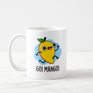 Go Mango Funny Running Mango Pun Kaffeetasse