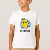 Go Mango Funny Running Mango Pun T-Shirt (Vorderseite)