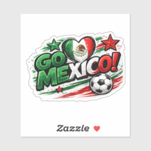 GO MEXICO Fußballfan Mexikanischer Stolz Fußb Aufkleber
