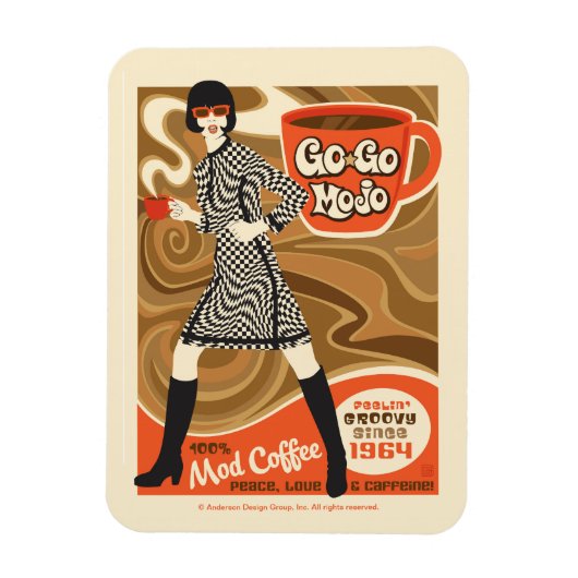 Go-Mojo-Kaffee Magnet (Vertikal)