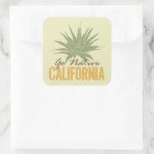 Go Native California Quadratischer Aufkleber (Tasche)
