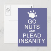 GO NUTS benutzerdefinierte Farbpostkarte Postkarte (Vorne/Hinten)
