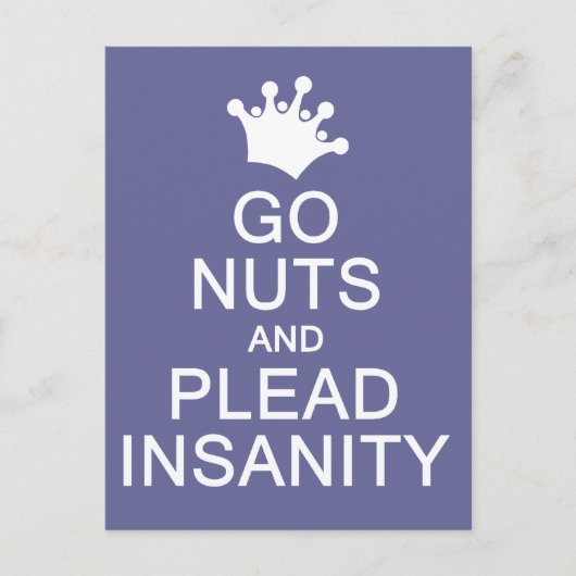 GO NUTS benutzerdefinierte Farbpostkarte Postkarte (Vorderseite)