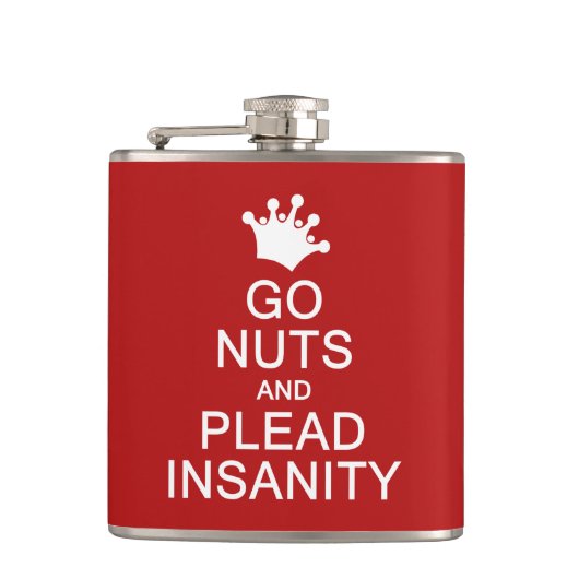 GO NUTS-benutzerdefinierte Flasche Flachmann (Vorderseite)