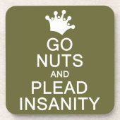GO NUTS benutzerdefinierte Untersetzer (Vorderseite)
