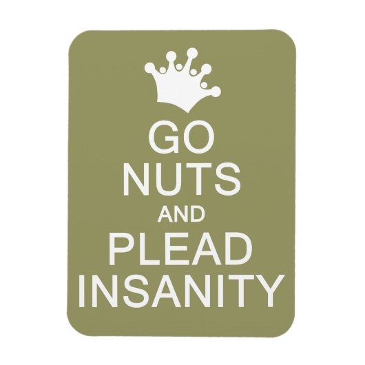 GO NUTS benutzerdefinierter Farbmagnet Magnet (Vertikal)