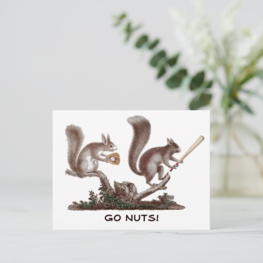 Go Nuts Kundgebung Eichhörnchen Grüße von St. Loui Postkarte (Stehend Vorderseite)