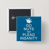 GO NUTS Schaltfläche für benutzerdefinierte Farbe Button (Vorne & Hinten)