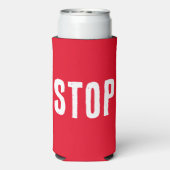 GO oder STOP. Witziges Zitat. Rot und Grün Selters Dosenkühler (Seltzer Rückseite)