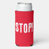 GO! ODER STOPP! Witziges Zitat. Rot und Grün Selters Dosenkühler (Seltzer Rückseite)