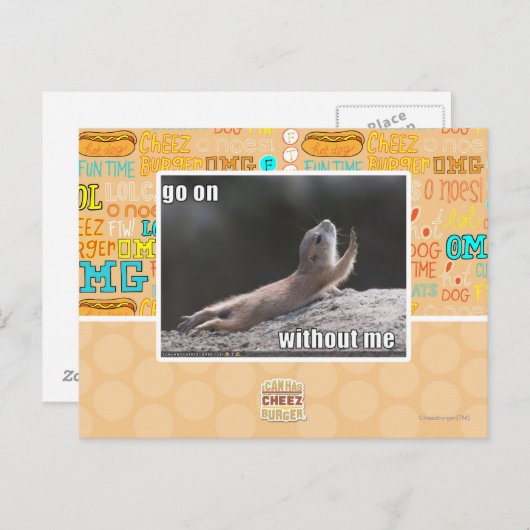Go on withouth me postkarte (Vorne/Hinten)
