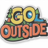 Go Outdoor Adventure Aufkleber (Vorderseite)