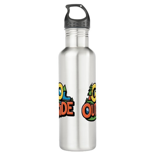 Go Outdoor Adventure Edelstahlflasche (Rückseite)
