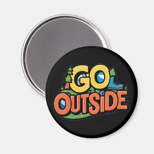 Go Outdoor Adventure Magnet (Vorderseite/Rückseite)