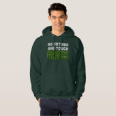GO OUTSIDE TOUCH GRASS Funny Spaß Hoodie (Vorne ganz)