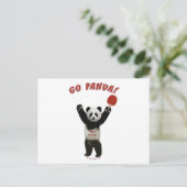 Go Panda Ping Pong Postkarte (Stehend Vorderseite)