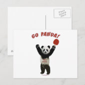 Go Panda Ping Pong Postkarte (Vorne/Hinten)