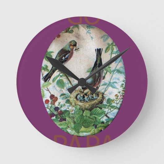 Go Papa Time - einfache Grundanforderungen - Produ Runde Wanduhr (Vorderseite)