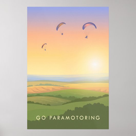 Go Paramotoring Travel Poster (Vorne)