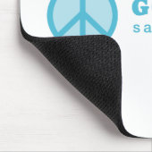 Go Peace (blau) Mousepad (Ecke)