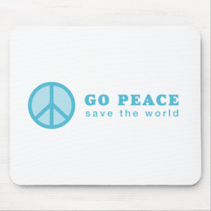 Go Peace (blau) Mousepad