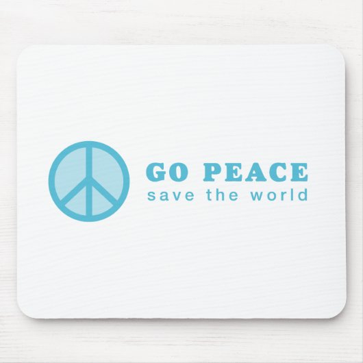 Go Peace (blau) Mousepad (Vorne)