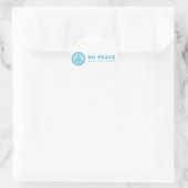 Go Peace (blau) Runder Aufkleber (Tasche)