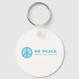 Go Peace (blau) Schlüsselanhänger