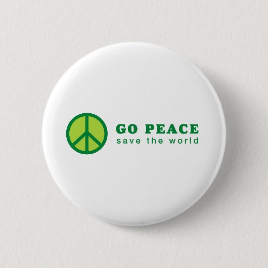 Go Peace (grün) Button (Vorderseite)
