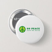 Go Peace (grün) Button (Vorne & Hinten)
