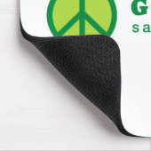 Go Peace (grün) Mousepad (Ecke)