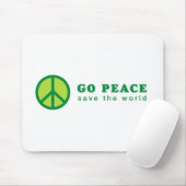 Go Peace (grün) Mousepad (Mit Mouse)